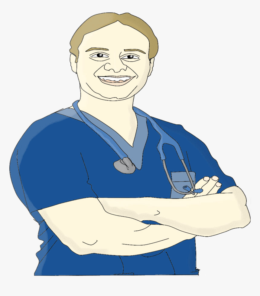 Transparent Nurse Silhouette Png - Nursing Male Drawing, Png Download, Free Download