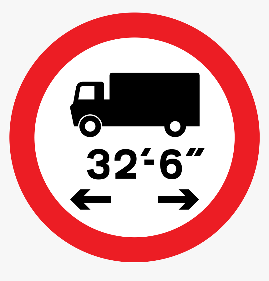 Truck No Entry Signages - Length Limit Road Sign, HD Png Download, Free Download