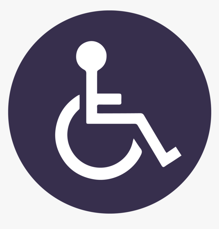 Disabled Handicap Symbol Png - Handicap Toilet Height, Transparent Png, Free Download