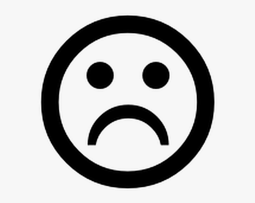 Black And White Sad Face - Sad Boy Emoji Png, Transparent Png, Free Download