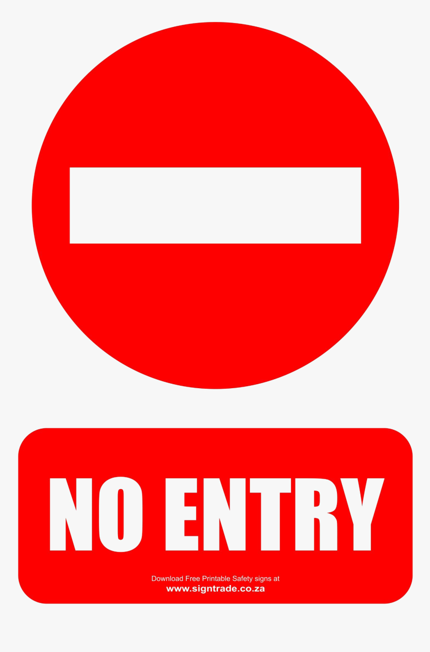 Red No Entry Png Photo - Free No Entry Sign, Transparent Png, Free Download
