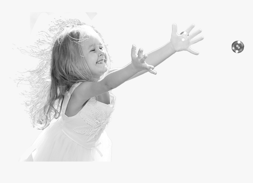 Young Girl Transparent Bw - Girl, HD Png Download, Free Download