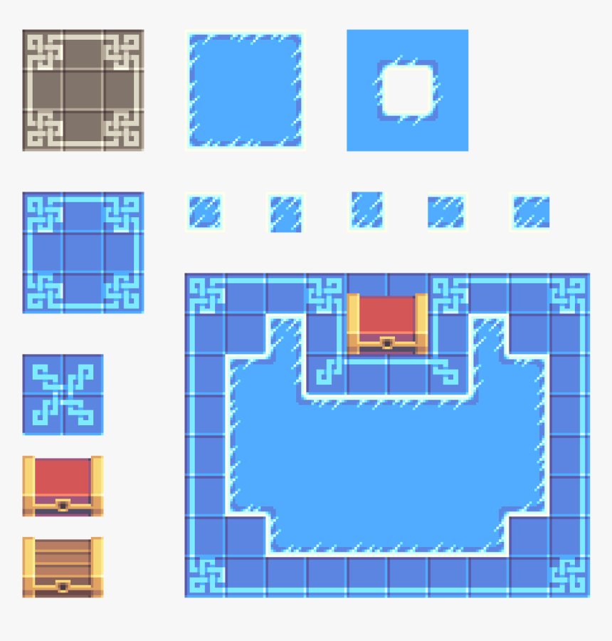 Pixel Art Ice Tileset, HD Png Download, Free Download