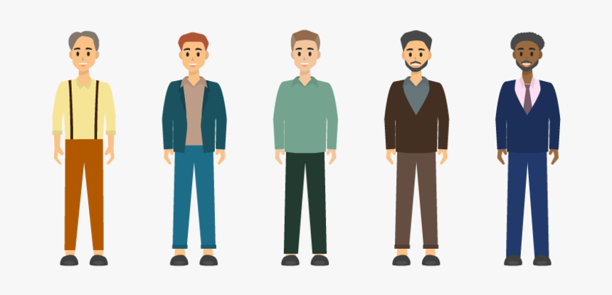 Group Of Businessman Character Design - Disegni Stilizzati Di Uomini In Gruppo, HD Png Download, Free Download