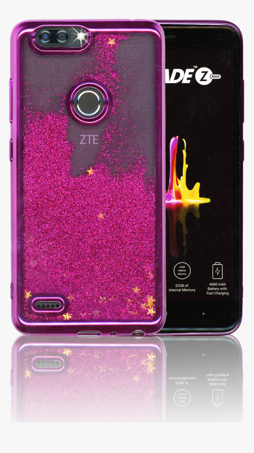 Zte Blade Mm Electroplated Water Glitter Case With, HD Png Download, Free Download