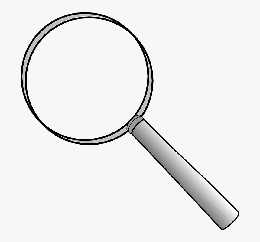 Clipart Black And White Magnifying Glass, HD Png Download, Free Download