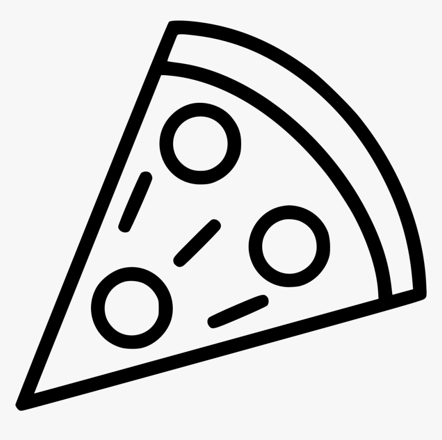 Pizza Slice - Transparent Background Pizza Black And White Clipart, HD Png Download, Free Download