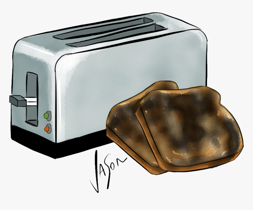 Picture Of Toaster With Burnt Toast - Toaster, HD Png Download, Free Download