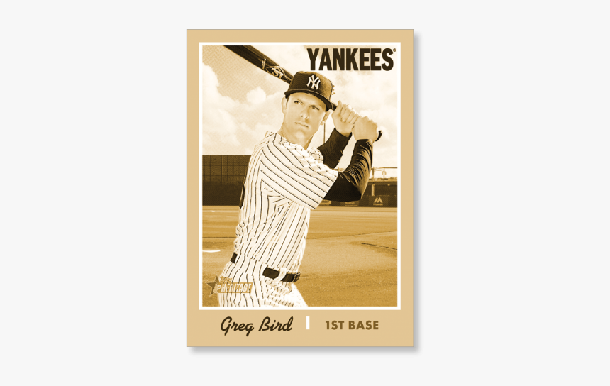 Greg Bird 2019 Heritage Baseball Base Poster Gold Ed - College Baseball, HD Png Download, Free Download