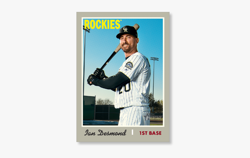 Ian Desmond 2019 Heritage Baseball Base Poster - Baseball Player, HD Png Download, Free Download