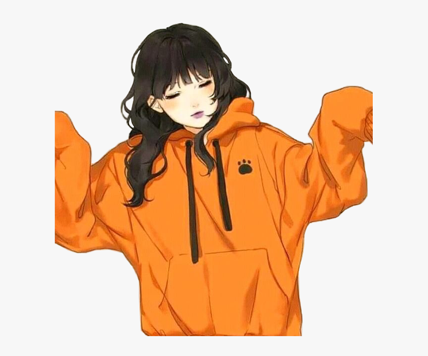 #rikkisgirl #girl #kawaii #kawaiigirl #anime #animegirl - Anime Girl Hoodie Drawing, HD Png Download, Free Download