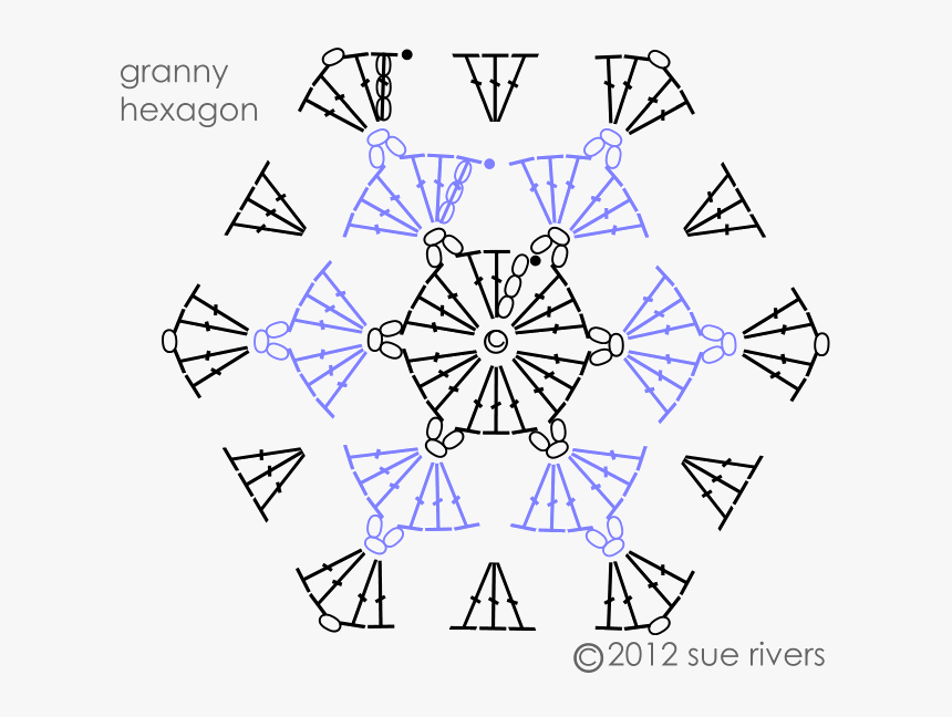 Granny Hexagon Crochet Pattern Free, HD Png Download, Free Download