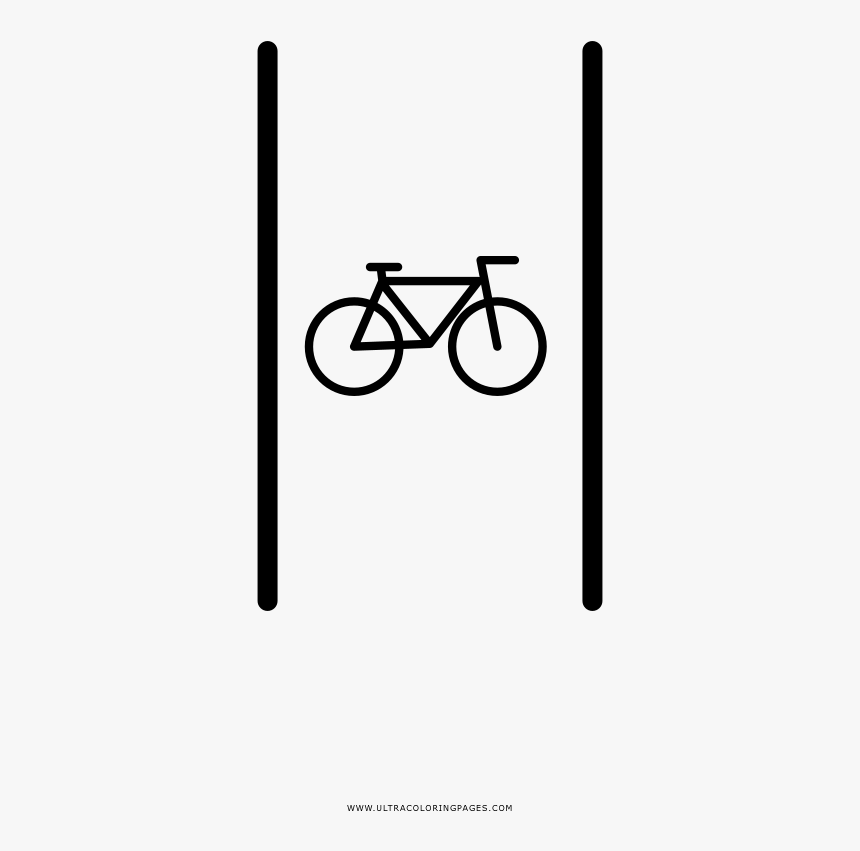 Bicycle Lane Coloring Page - Road Bicycle, HD Png Download, Free Download