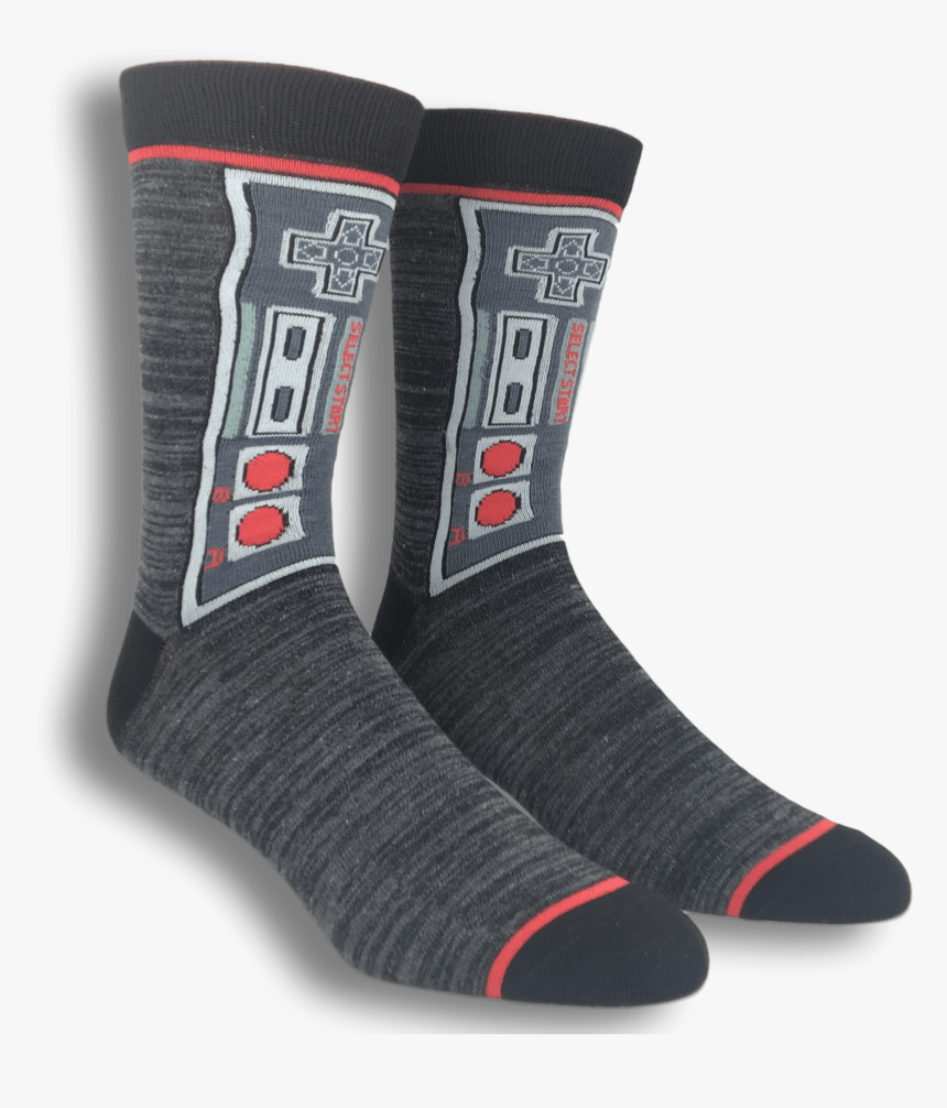 2 Pair Pack Classic Nintendo Controller Socks - Sock, HD Png Download, Free Download