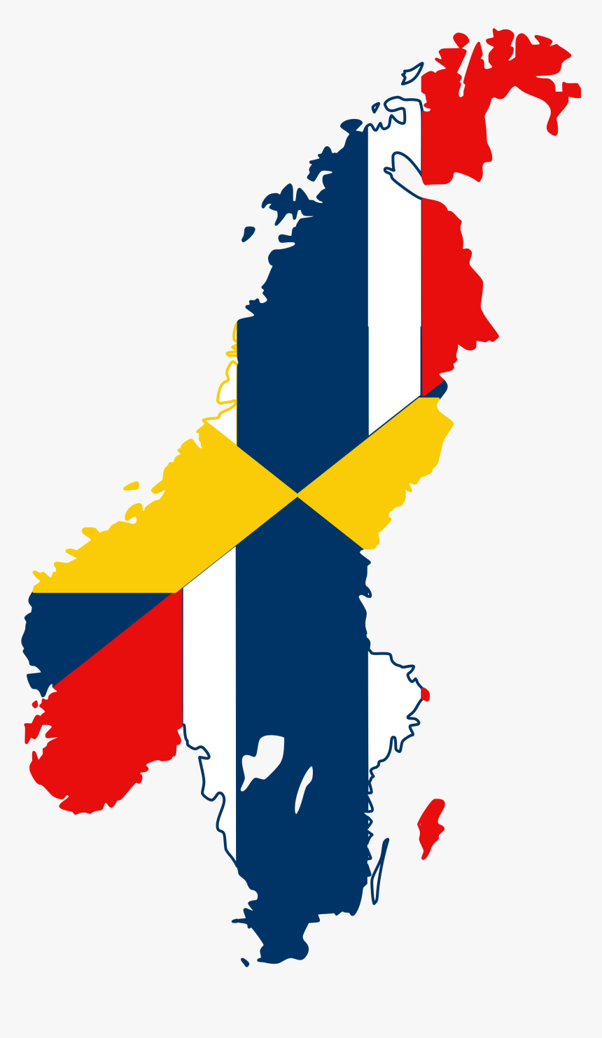Flags
 Of Norway 
map - Flag Map Of Sweden, HD Png Download, Free Download