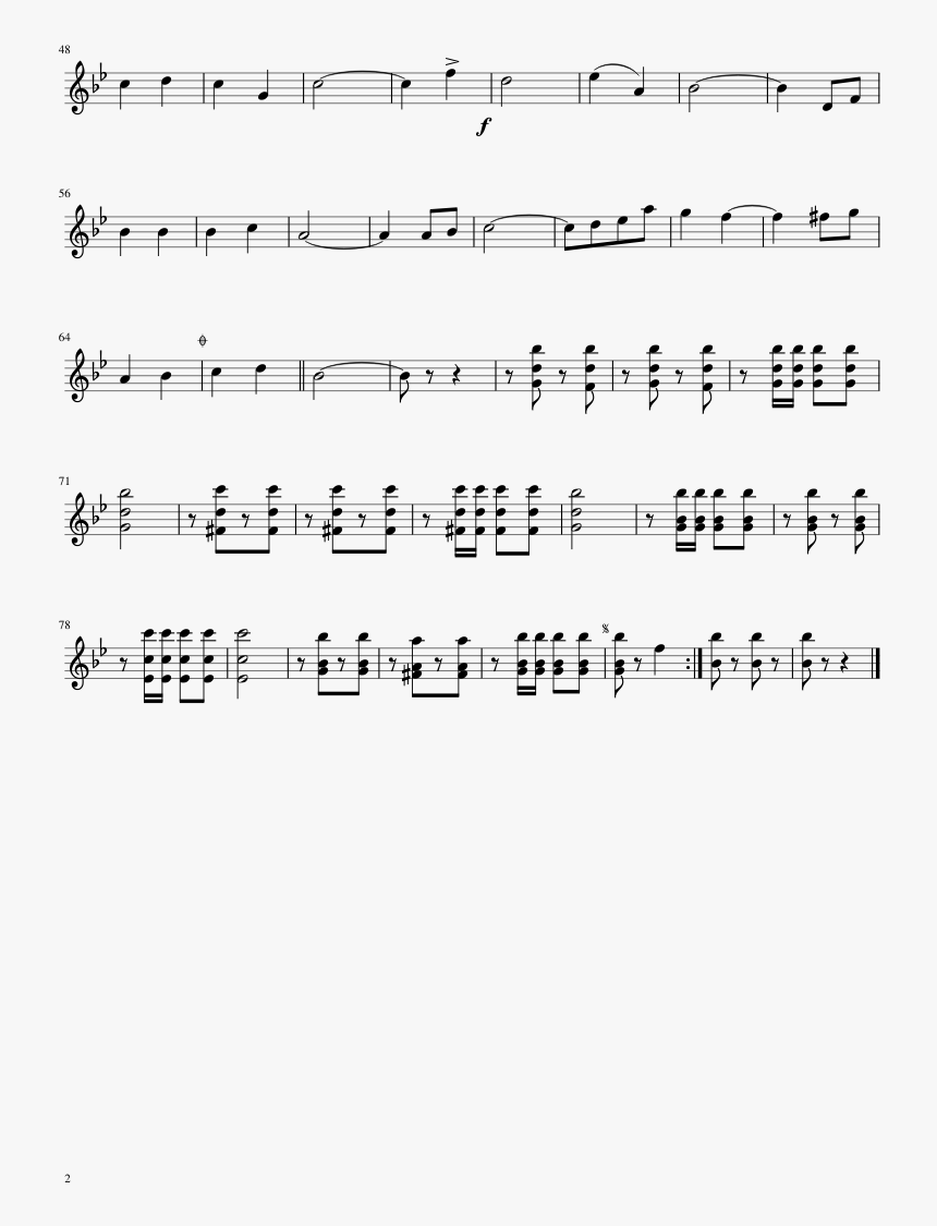 Baile De Las Cintas Sheet Music Composed By Graus - Sheet Music, HD Png Download, Free Download