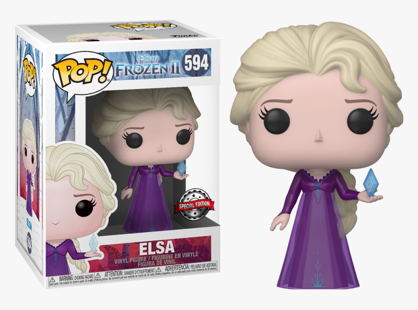 Elsa With Crystal Us Exclusive Pop Vinyl Figure - Funko Pop Frozen 2 Elsa, HD Png Download, Free Download