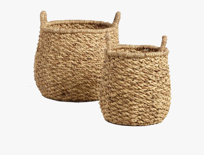 Woven Baskets - Hyacinth Basket With Side Handle, HD Png Download, Free Download