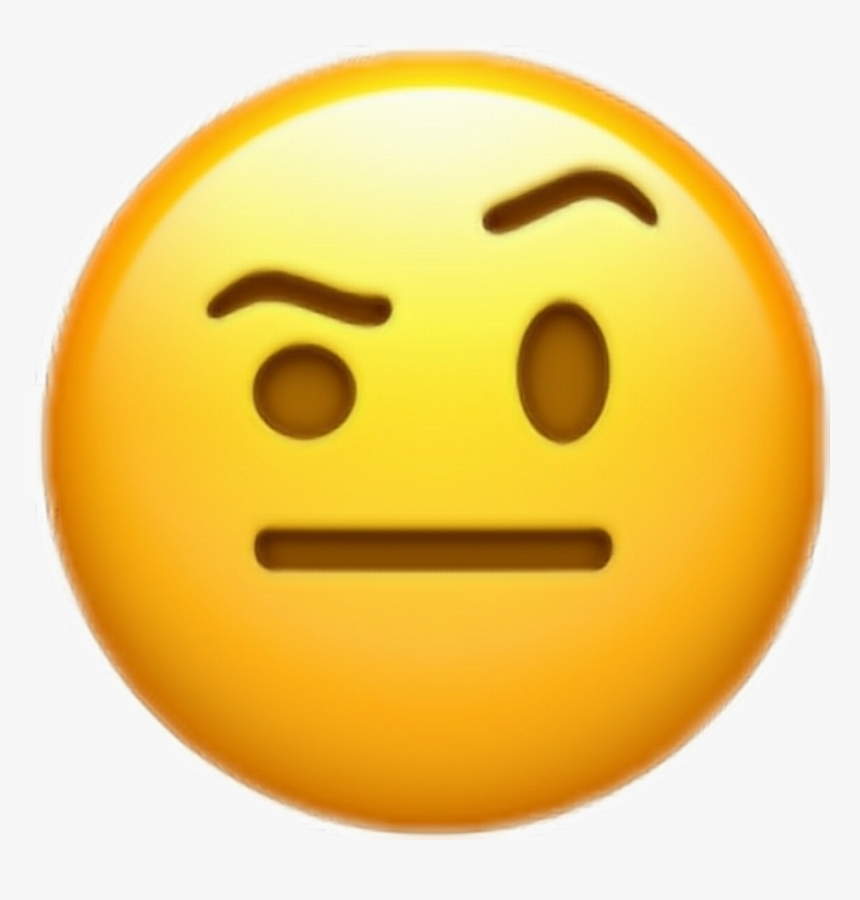 #emoji #emojicon #emote #face #emojiface #thinking - Raised Eyebrow Emoji Png, Transparent Png, Free Download