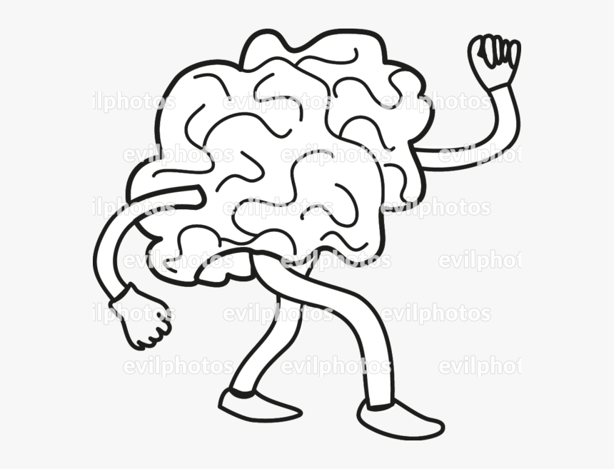 Brain Drawing Vector And Stock Photo - Line Art, HD Png Download, Free Download