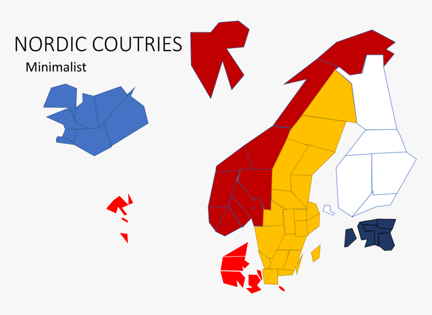 Minimalist Nordics Map, HD Png Download, Free Download