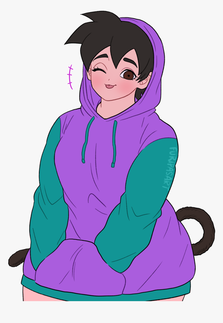 Drew Furi In A Hoodie - Cartoon, HD Png Download, Free Download