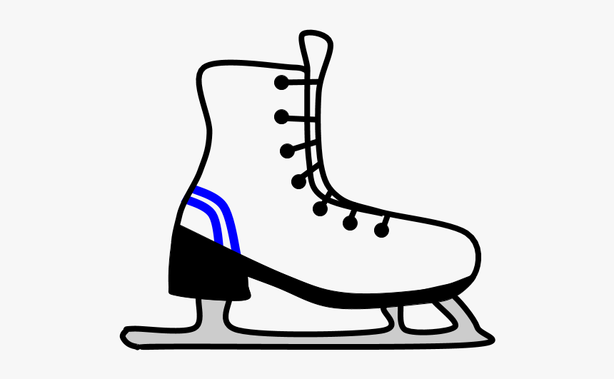 Ice Skates, Blue Stripe - Ice Skates Clipart Png, Transparent Png, Free Download