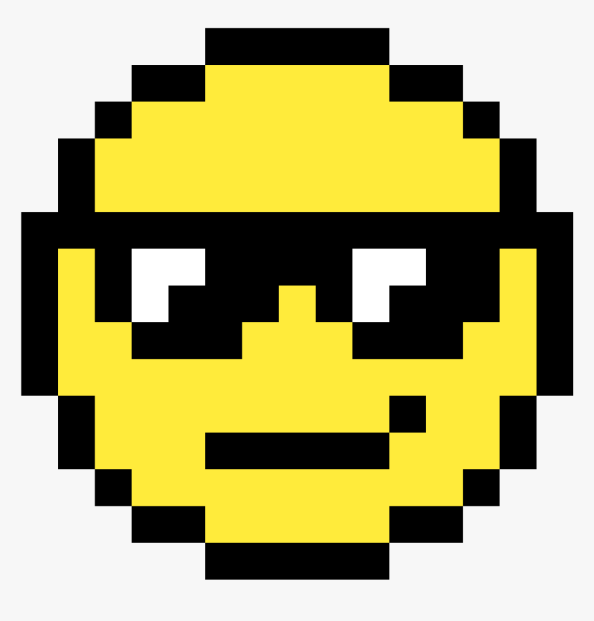 Pixel Art Cool Emoji, HD Png Download, Free Download