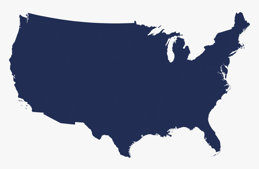 Maps Clipart Blue - United States Transparent Background, HD Png Download, Free Download