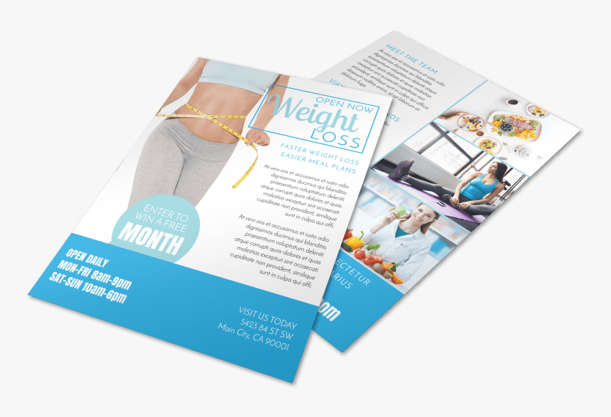 Now Open Weight Loss Flyer Template Preview - Flyer, HD Png Download, Free Download