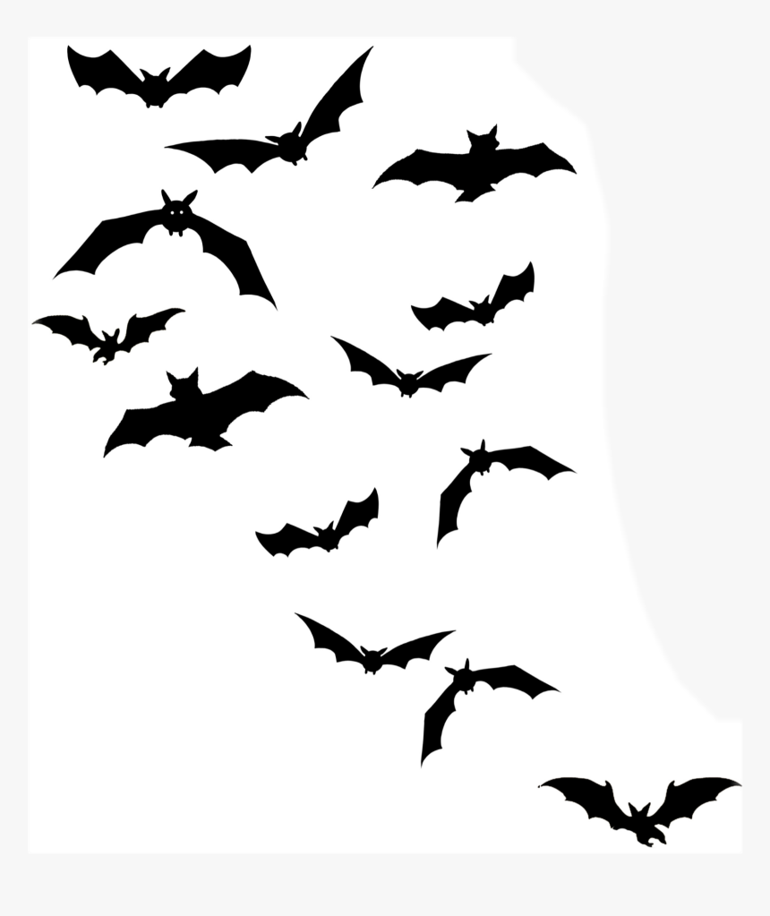 #freetoedit #flying #bats - Flock Of Bats Silhouette, HD Png Download, Free Download