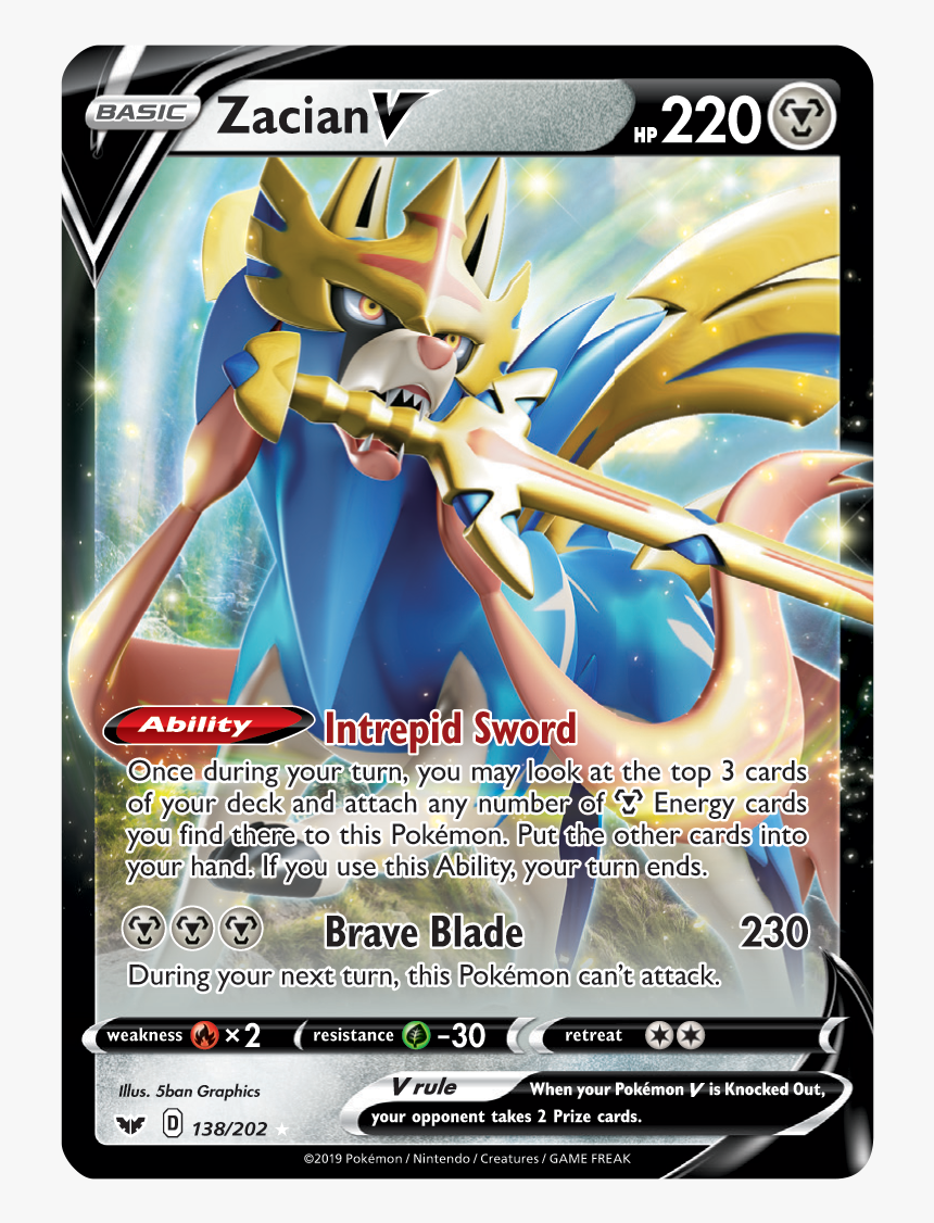 Pokemon Zacian V, HD Png Download, Free Download