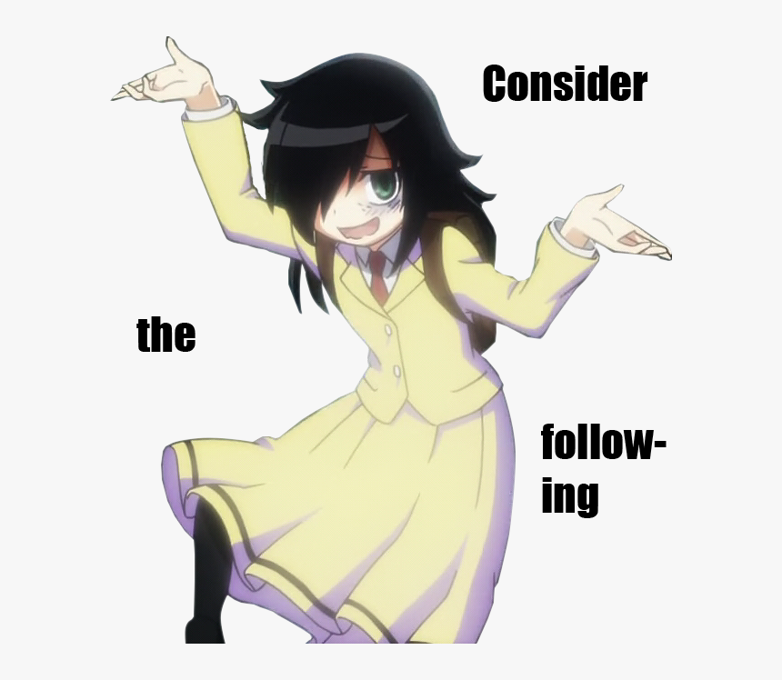 Watamote Consider The Following, HD Png Download, Free Download