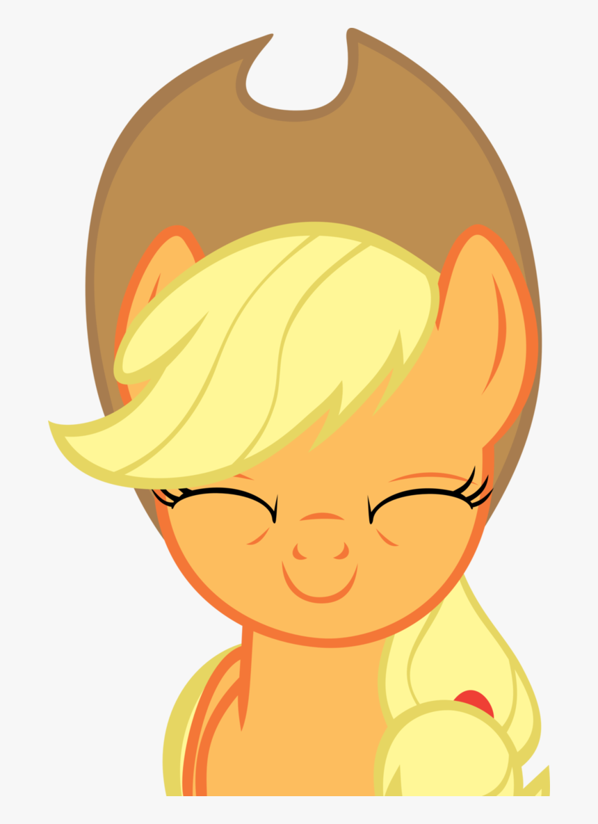Applejack, Happy, Safe, Smiling, Tired - My Little Pony Apple Jack Head, HD Png Download, Free Download