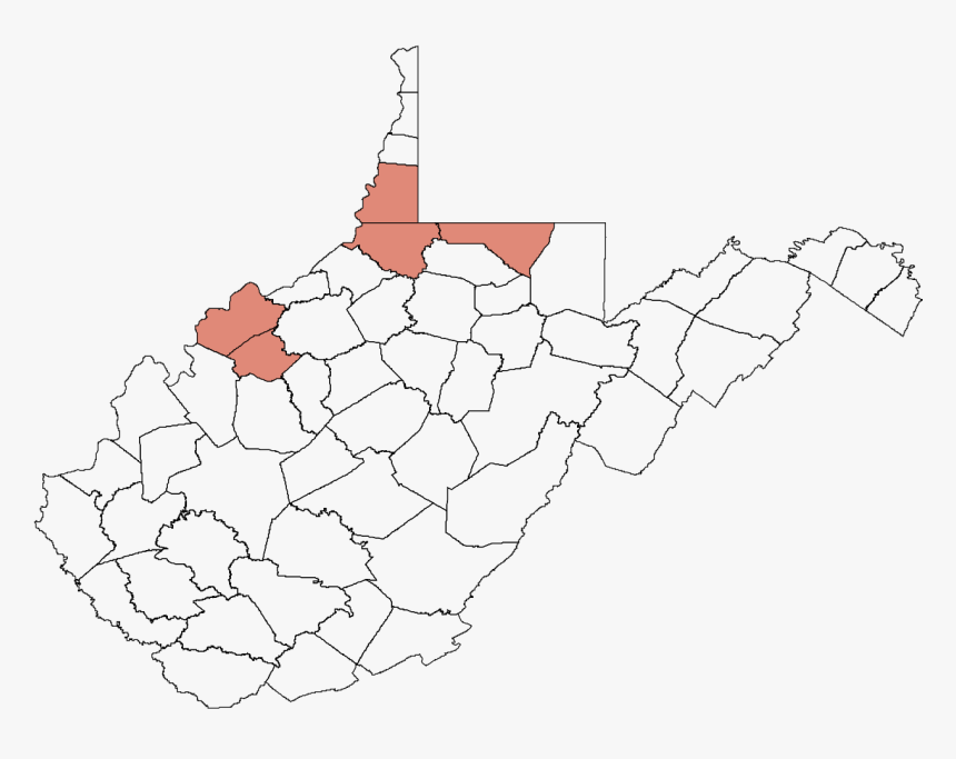 Diploceraspis Fossils In Wv 3 Deleted - Map Of West Virginia, HD Png Download, Free Download