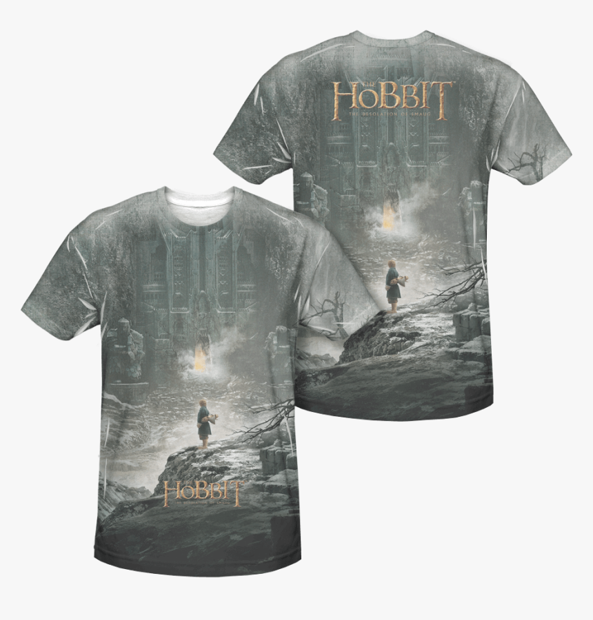 Front And Back Hobbit Poster T-shirt - Active Shirt, HD Png Download, Free Download