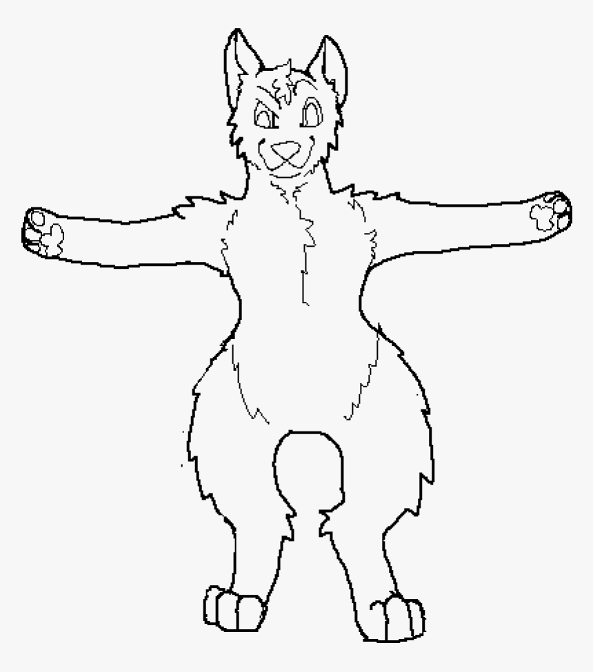 T Pose Furry Base, HD Png Download, Free Download