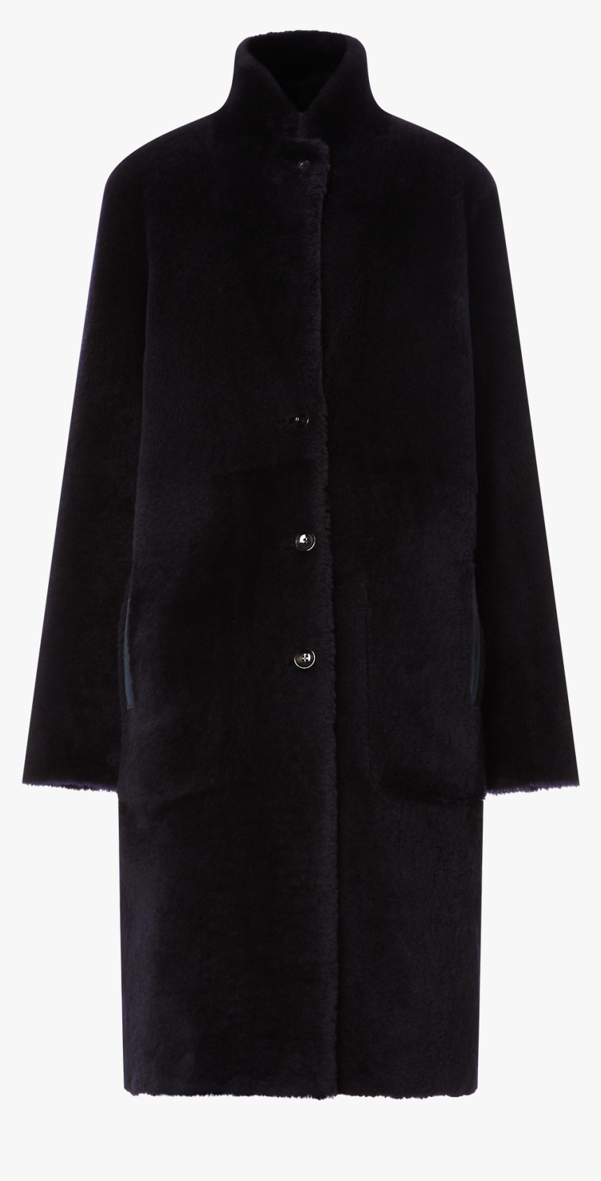 Joseph, Brittany Polar Skin Sheepskin, In Navy - Fendi Black Wool Coat, HD Png Download, Free Download