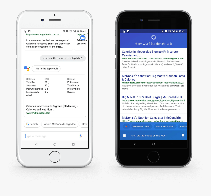 Comparison Of Google & Bing Voice Search Results For - Google Assistant Iphone Png, Transparent Png, Free Download