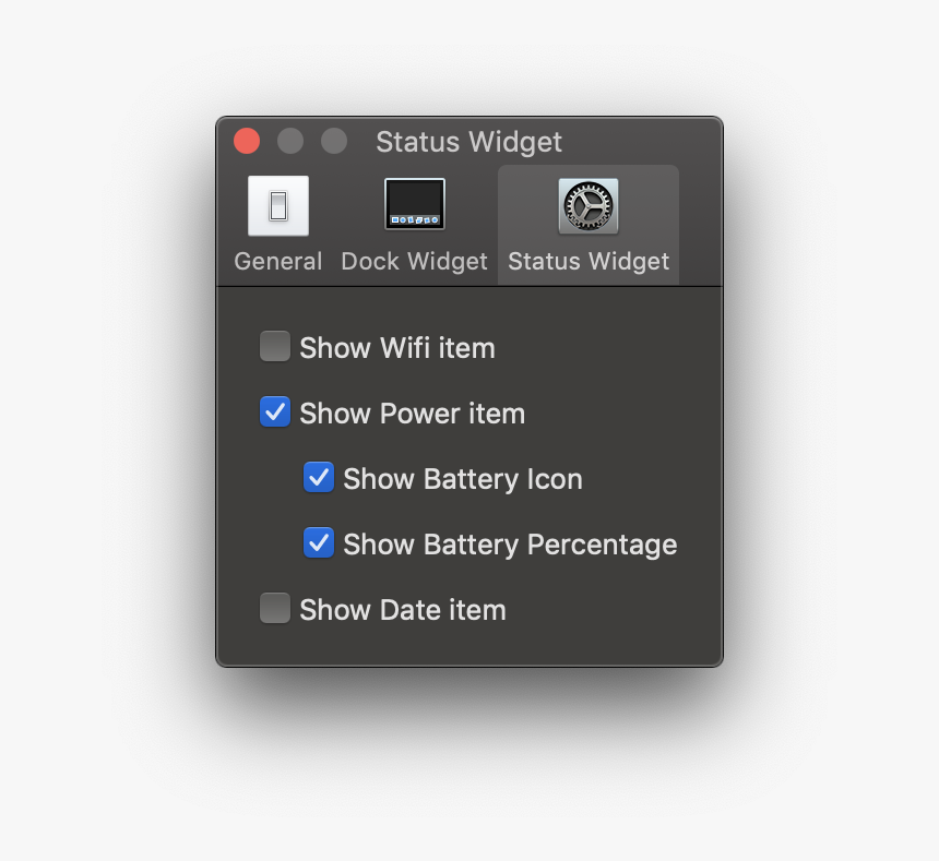 Status Widget Preferences - Macos Dock Widget, HD Png Download, Free Download