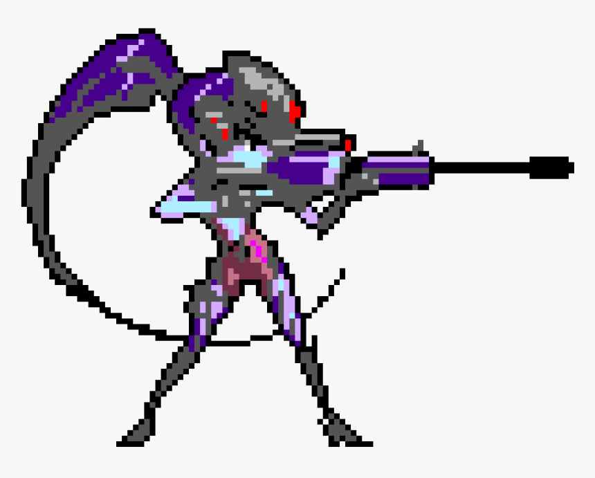 Overwatch Pixel Spray Widowmaker Clipart , Png Download - Pixel Art Widowmaker, Transparent Png, Free Download