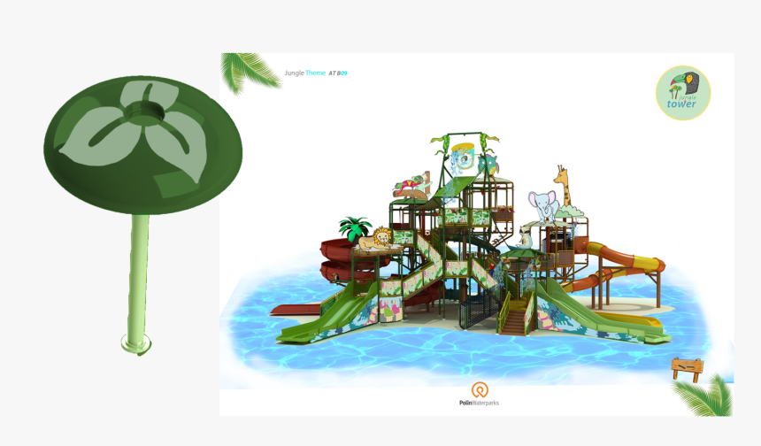 Mushroom - Transparent Cartoon Water Park, HD Png Download, Free Download
