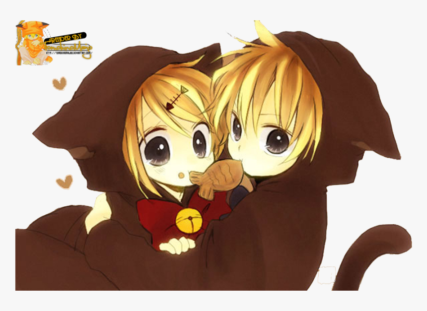 Rin And Len - Rin Y Len Kagamine Neko, HD Png Download, Free Download
