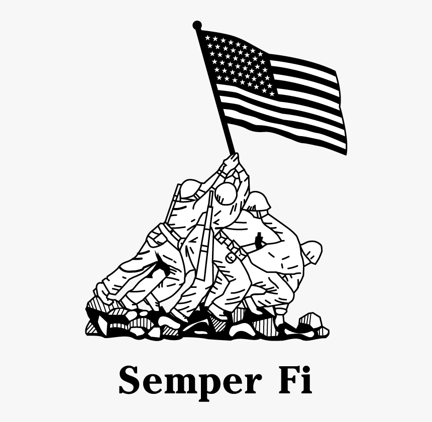 Usmc Drawing Emblem Transparent Png Clipart Free Download - Semper Fi Marine Corps Logo, Png Download, Free Download