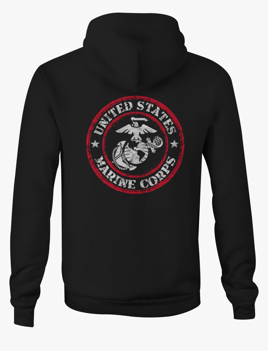 Zip Up Hoodie Stamp Seal Marines Hooded Sweatshirt - Hoodie, HD Png Download, Free Download