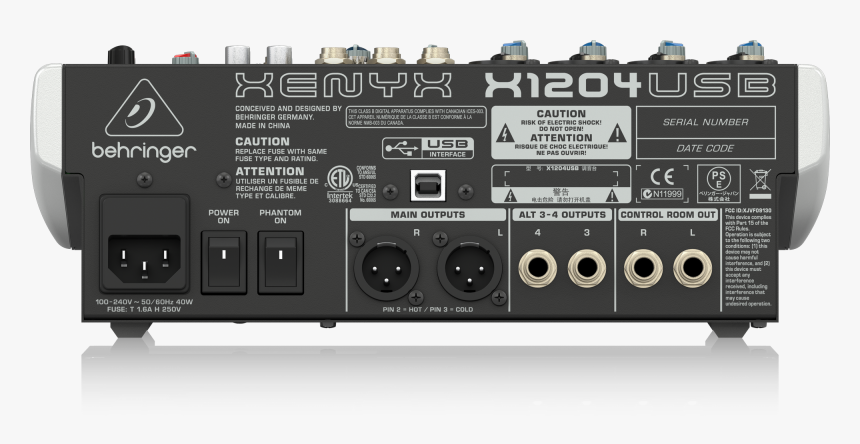 003 - Behringer Xenyx 1204usb Mixer, HD Png Download, Free Download