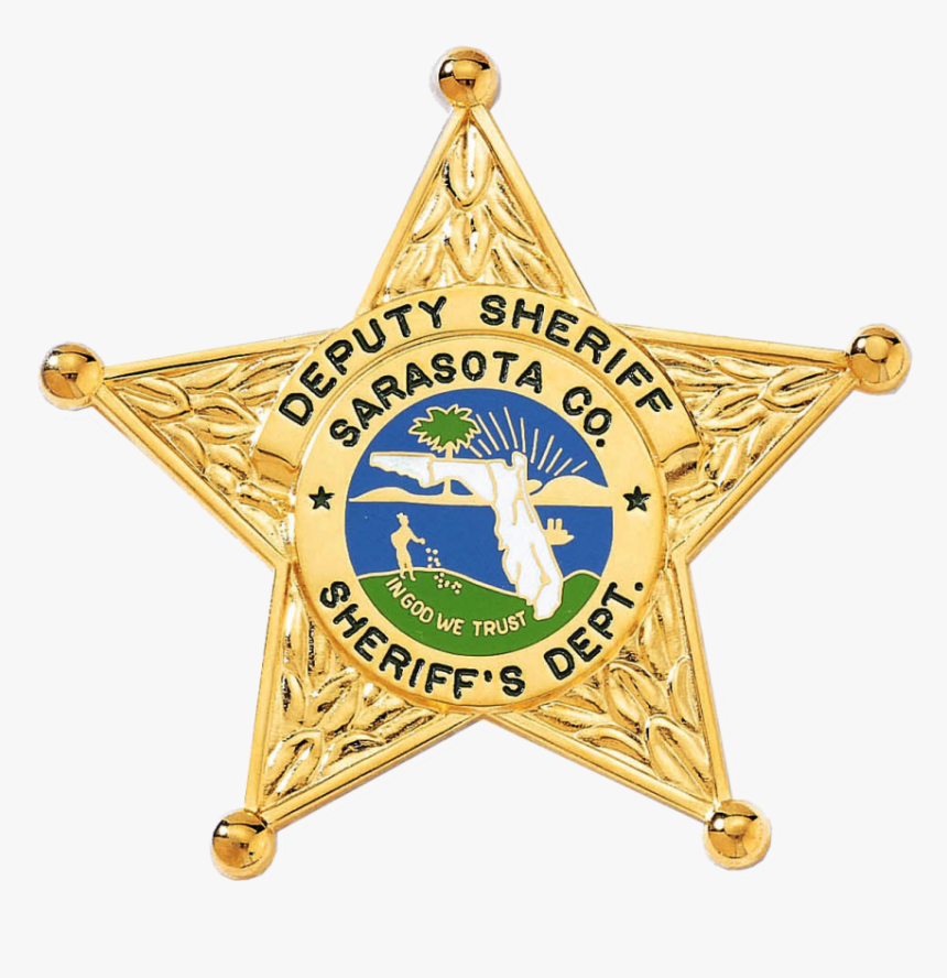 5-point Florida Star Badge With Circular Panel - Palm Beach County Sheriff Logo, HD Png Download, Free Download