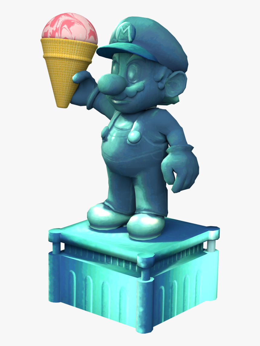 Mario Statue Png - Ice Cream Cone, Transparent Png, Free Download