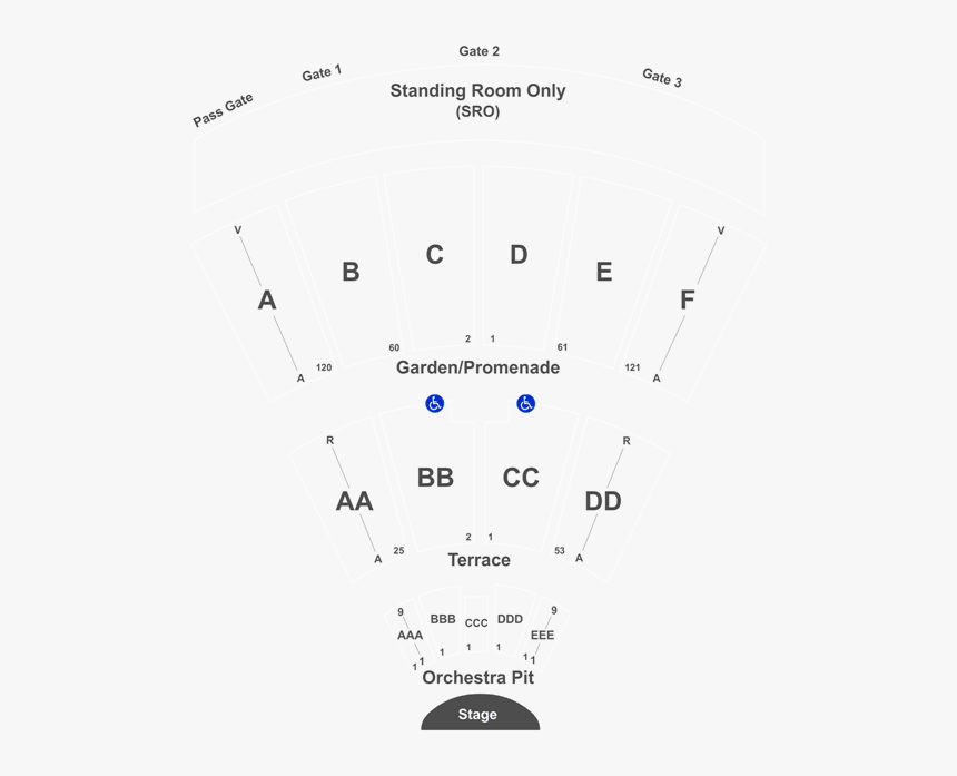 Seating Chart Cal Coast Credit Union Amphitheater, HD Png Download, Free Download