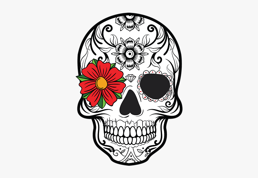 Drawing Day Of The Dead Skull, HD Png Download, Free Download